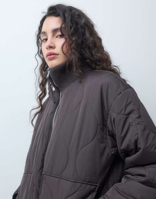 JJXX Serena veste matelassée à col montant marron, 4 de 4