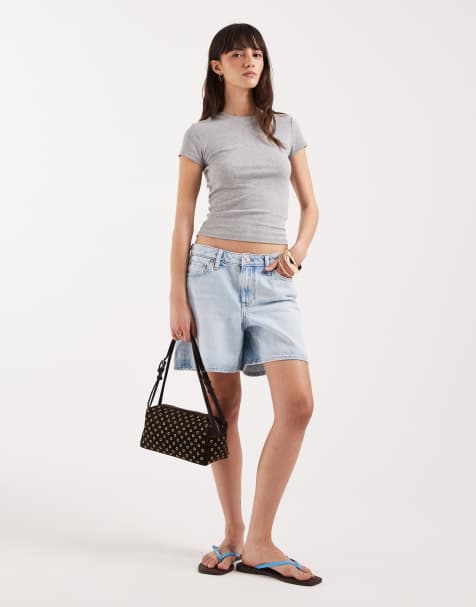 JJXX Seville denim shorts in light blue - view 1