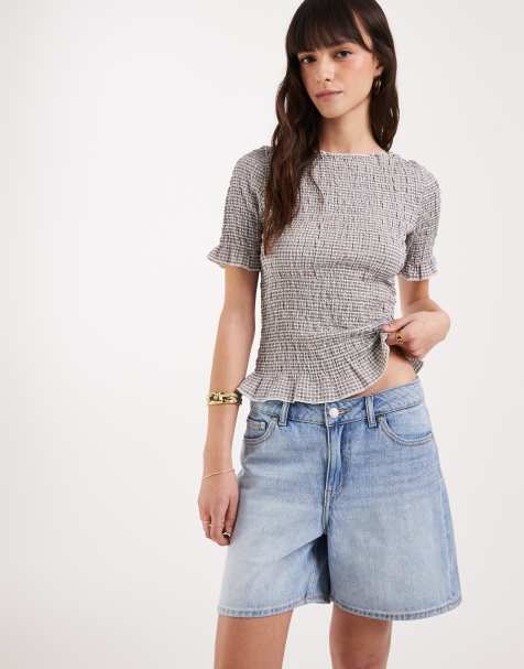 JJXX Seville denim shorts in mid blue - view 1