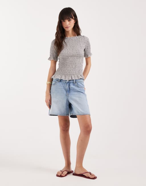 JJXX Seville denim shorts in mid blue, 2 of 5