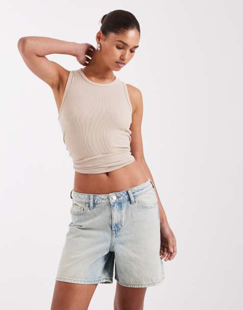 JJXX Seville denim shorts in vintage mid blue - view 1