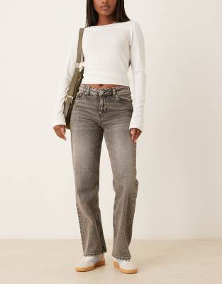 JJXX - Seville - Lockere Jeans in Grau mit mittelhohem Bund
