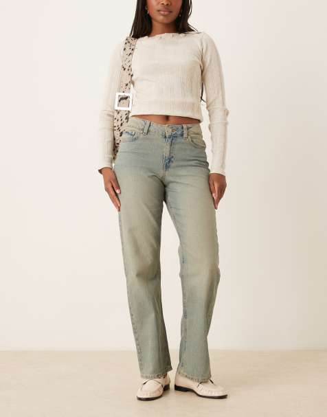 JJXX Seville loose mid rise jeans in mid wash 