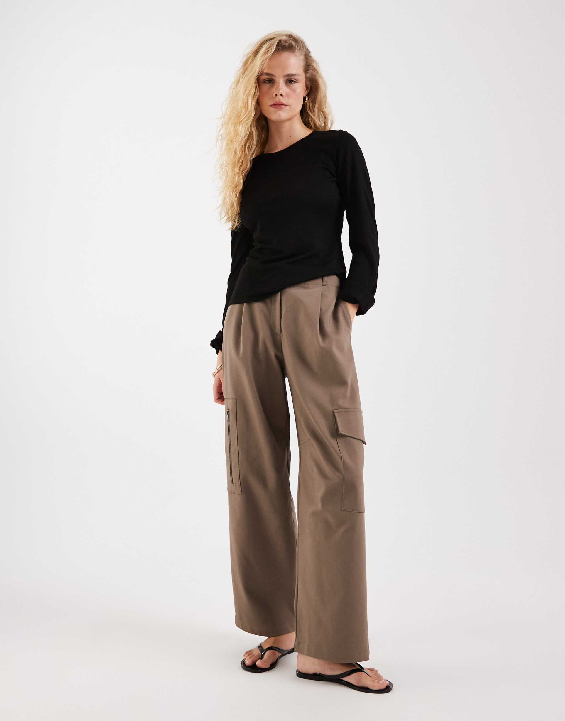 jjxx sheer knit sweater in black