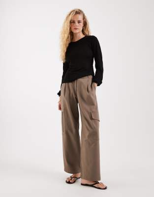 JJXX sheer knitted jumper in black
