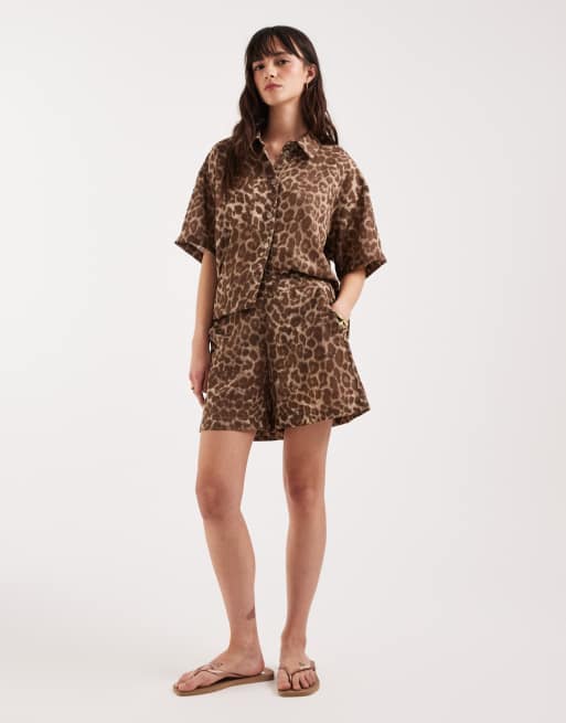 JJXX - Short d'ensemble à imprimé léopard - Multicolore, 2 de 5