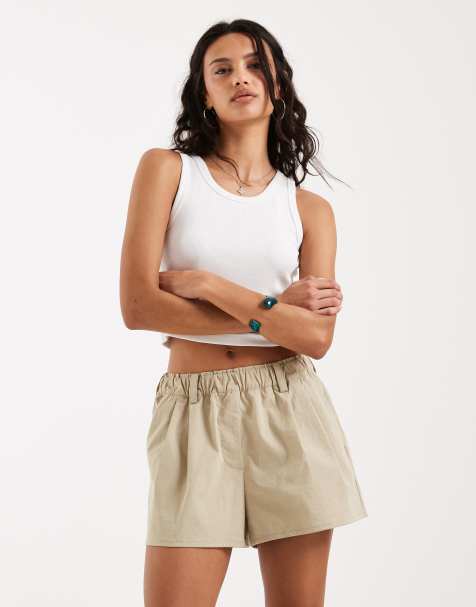 JJXX - Short en sergé à taille élastique - Beige - view 1