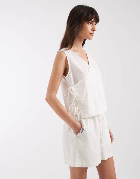 JJXX - Short met structuur in wit, deel van co-ord set - view 1