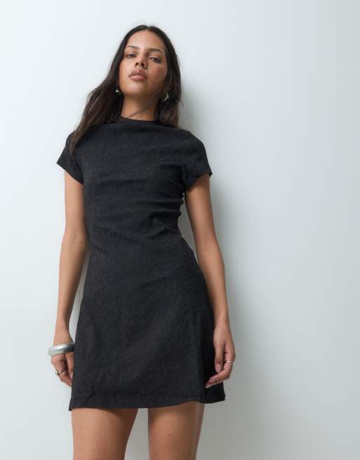 JJXX short sleeve structured dress in black, 2 of 5