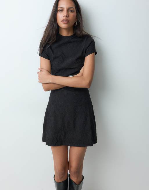 JJXX short sleeve structured dress in black, 4 of 5