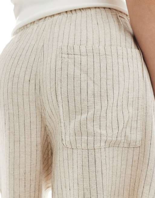 JJXX – Shorts aus Leinenmix in gestreiftem Cremeweiß, 4 von 5