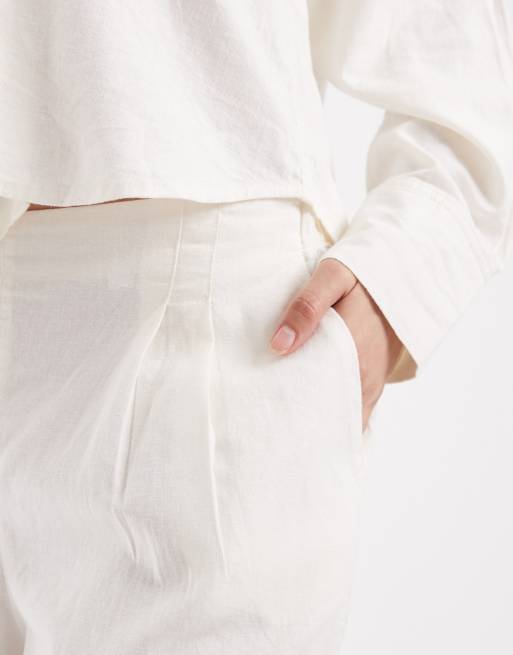 JJXX – Shorts aus Leinenmix in Weiß, Kombiteil, 4 von 5