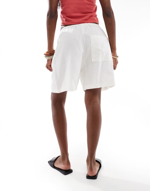 JJXX – Shorts aus Leinenmix in Weiß, 4 von 5