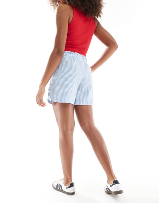 JJXX – Shorts aus Seersucker in Blau gestreift, 2 von 5