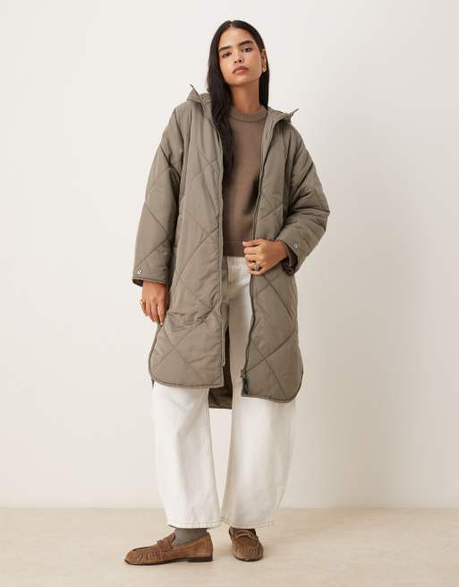 JJXX Sienna quilted hooded jacket in beige, 2 of 4