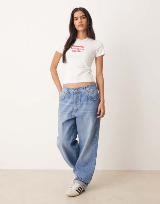 JJXX slogan t-shirt in white and pink, 3 of 4