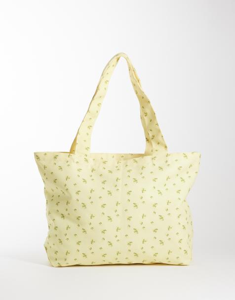 JJXX - Smørgul totebag med blomsterprint - view 1