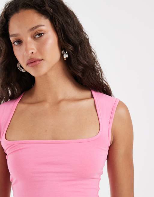 Women's Cotton Scoop Neck Racerback Crop Top - Sleeveless Casual Tank, Soft Stretch Fabric - View #12