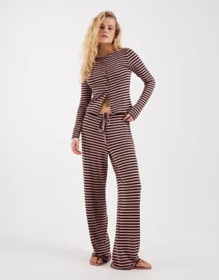 Jjxx Soft Striped Pants In Purple