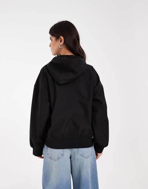 JJXX softshell zip through jacket in black, 3 of 4