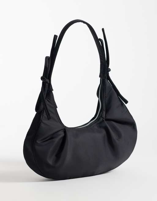 JJXX - Sort skuldertaske i nylon med sløjfedetalje, 3 af 4