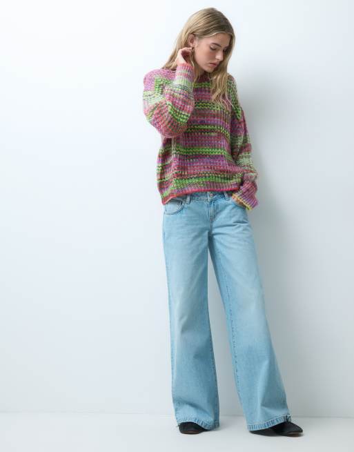 JJXX spacedye knitted jumper in multi colour, 2 of 4