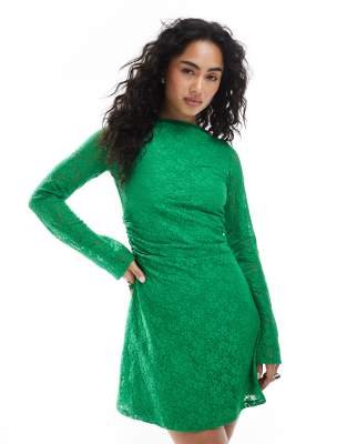 JJXX - Spitzen-Minikleid in Grün