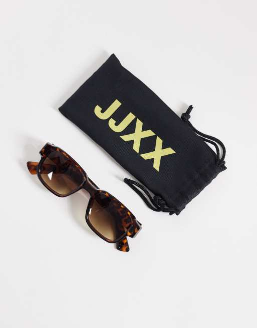 JJXX square sunglasses with tonal lens in tort, 2 of 3