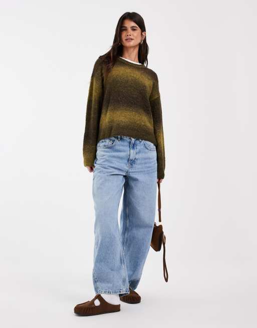 JJXX stickad tröja i brun ombre, 3 av 4