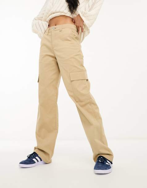 JJXX straight leg cargo trousers in beige - view 1