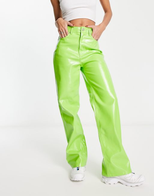 Lime green clearance and blue pants