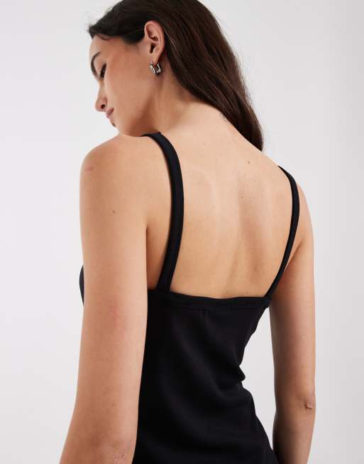 JJXX strappy mini dress in black, 3 of 4