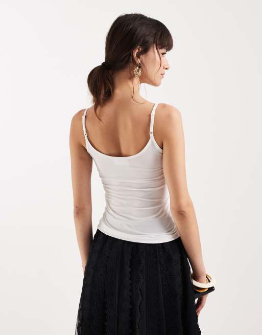 JJXX strappy tank top in white, 2 of 4