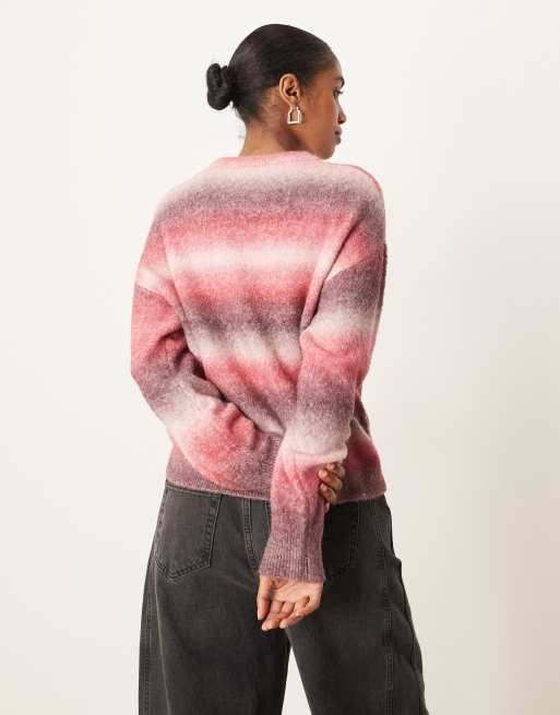 JJXX – Strickpullover in Rosa mit Farbverlauf, 3 von 4