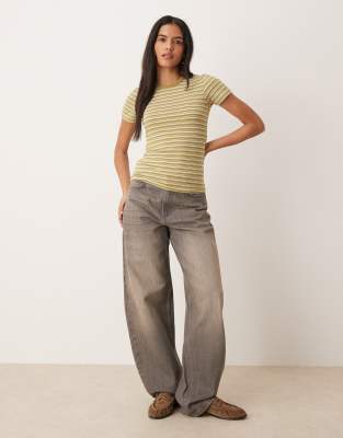 Jjxx Stripe Fitted Tee In Multi