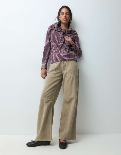 JJXX stripe long sleeve t shirt with scarf, 2 of 5