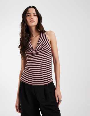 Jjxx Striped Halter Neck Cami Top In Multi