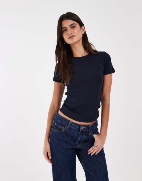 JJXX – Svart, ribbad t-shirt - view 1