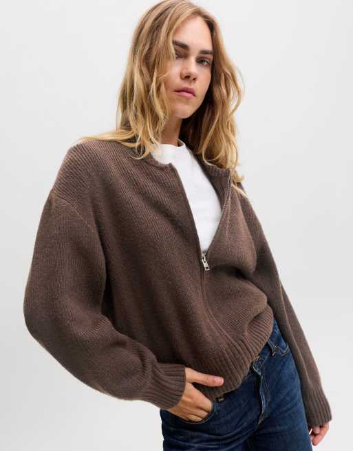 JJXX Sweatshirt mit Reißverschluss in Demitasse, 6 von 7