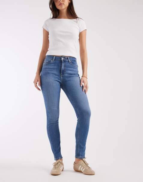 JJXX Sydney skinny jeans in mid blue - view 1