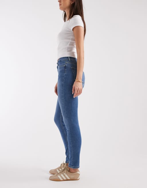 JJXX Sydney skinny jeans in mid blue, 3 of 5