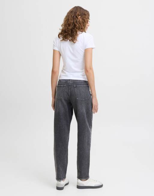 JJXX – Szare jeansowe spodnie mom fit, 2 z 5