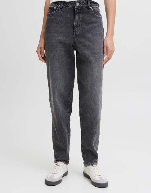 JJXX – Szare jeansowe spodnie mom fit, 3 z 5