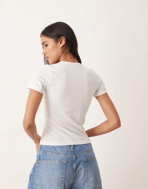 JJXX - T-shirt à inscription - Blanc et rose, 4 de 4