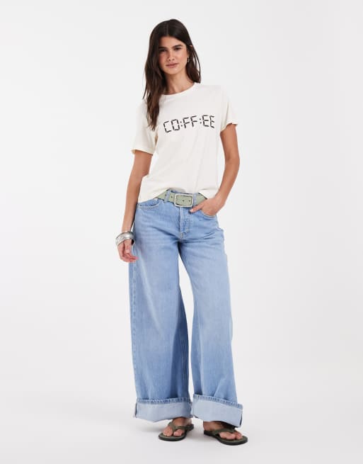 JJXX t-shirt à manches courtes imprimé café écru, 2 de 4