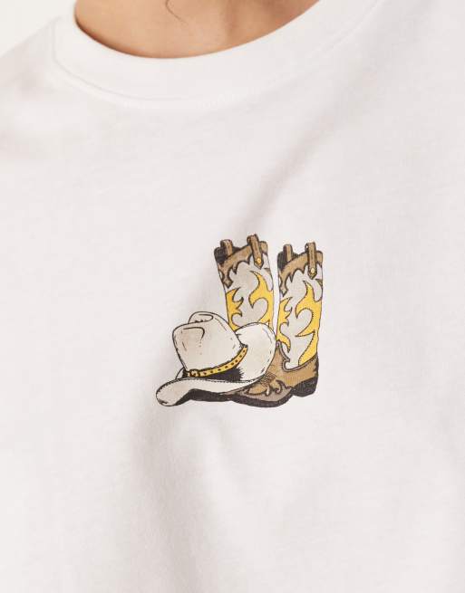 JJXX - T-shirt avec imprimé cowboy - Blanc, 3 de 4