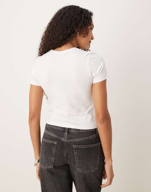 JJXX - T-shirt baby bianca con grafica con angelo, 3 di 4