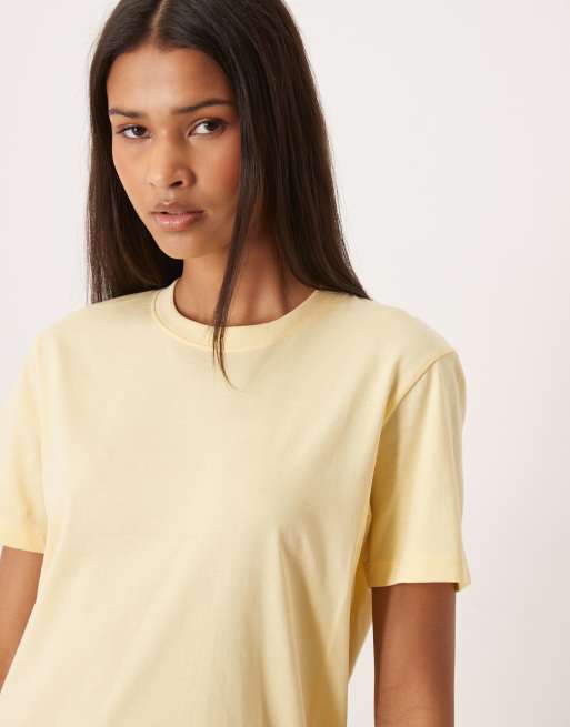 JJXX – T-Shirt in Buttergelb mit Rundhalsausschnitt, 3 von 4