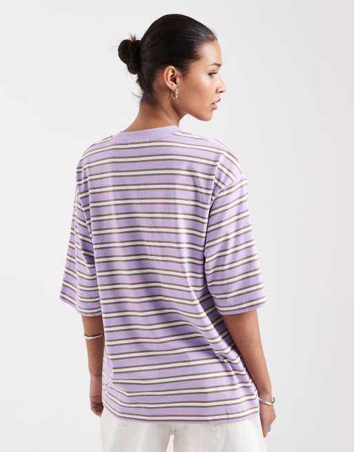 JJXX - T-shirt oversize à rayures - Violet, 4 de 4