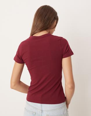 Jjxx Tee With Star Graphic In Burgundy